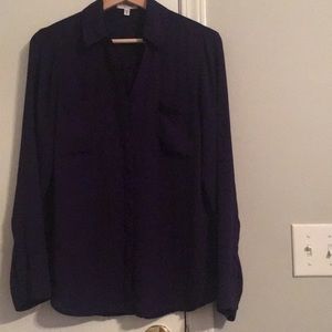 Button down shirt, deep purple